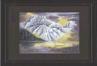 watercolour painting of the Misty Mountains