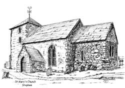 greeting card of St Mary's Church, Stopham
